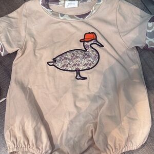 Kids Tan Duck Graphic Shirt